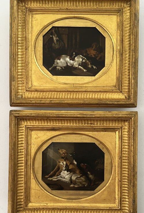Manner of Edwin Landseer (1802-1873) Pair of Oil Paintings on Board