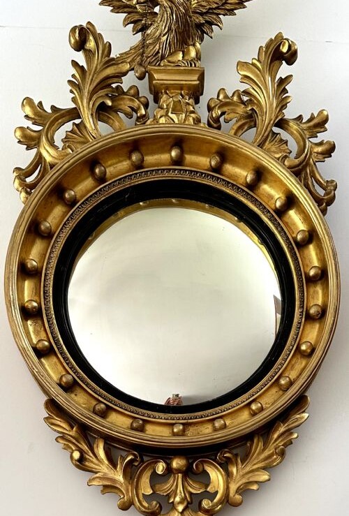 Regency Giltwood Convex Mirror