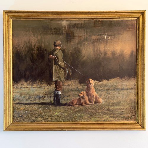 Clive Madgwick Oil On Canvas, "A Successful Shoot"