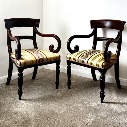 Pair of Regency Elbow Chairs