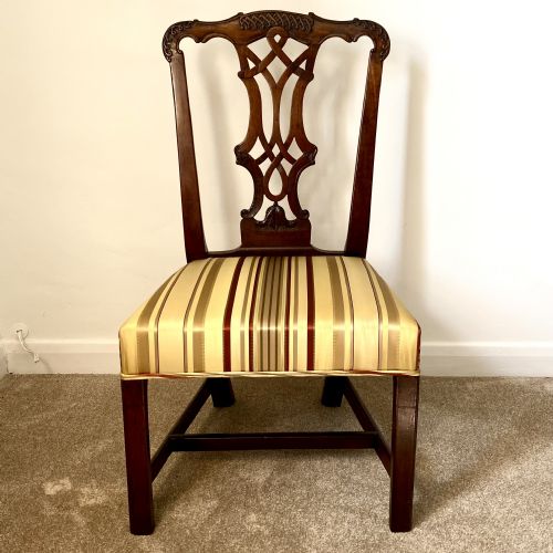 Georgian Walnut Ribbon Back Chair