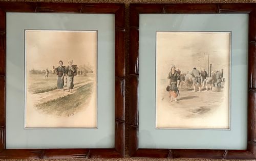 Pair of Japanese Water Colours.