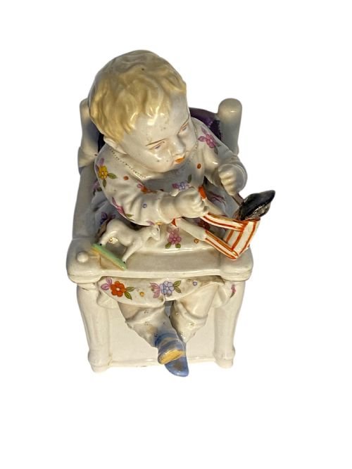 19th Century  German Porcelain Tobacco Jar.