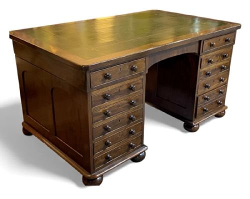 Partners' Desk in Mahogany.