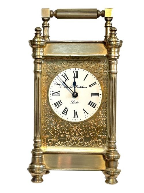Brass Carriage Clock by Charles Frodsham & Co