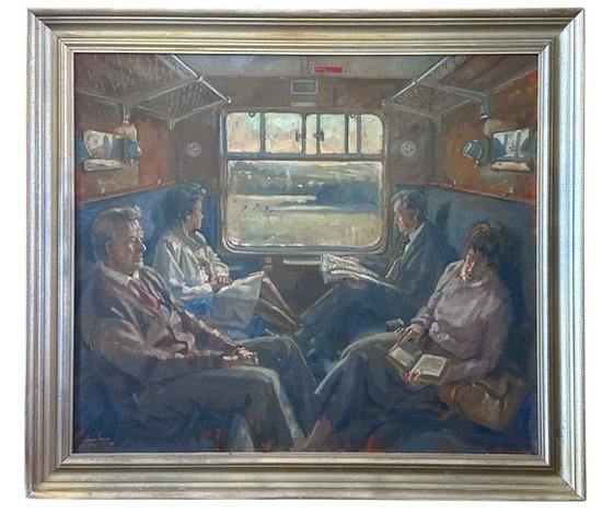 Oil on Canvas Painting by Ian Cryer – "The Morning Commute"