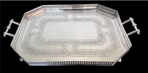 Silver Plated Gallery Tray