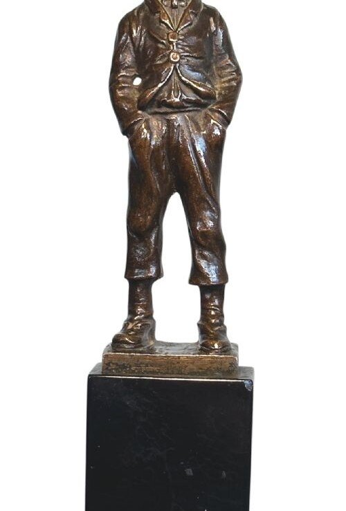 Bronze Whistling Boy by F Thiermann