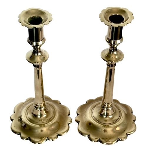 Pair of Georgian Brass Candlesticks