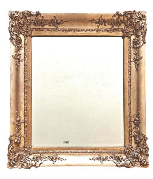 Large Gilt Wood Mirror in Rococo Style. ca 1860