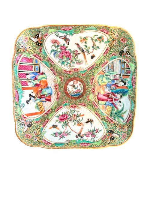 Chinese 19th Century Canton Famille Verte Dish