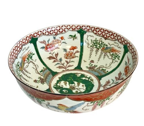 Chinese Famille Verte Footed Bowl, ca 1880