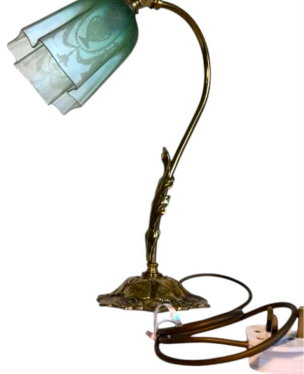 Edwardian Brass Reading Lamp