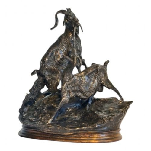 Bronze of Goats after Jules Moigniez (1835-1894)