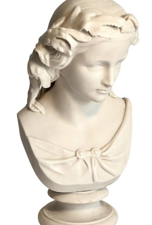 Copeland Parian Ware Bust of Miranda, ca 1870