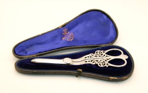 Silver Grape Scissors. London 1893